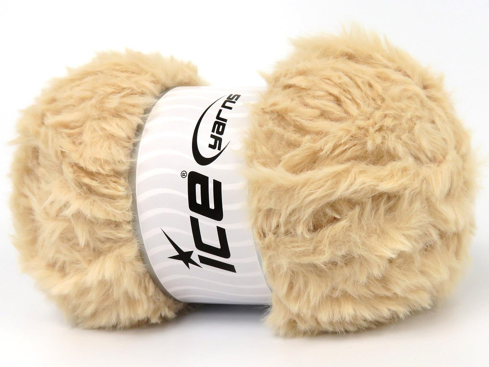 3x100gr. BUNNY FUR  Koyu Krem Yumoş, Sakallı, Kışlık, Çok Kalın