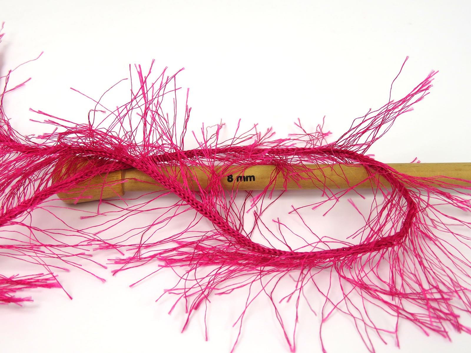 400 gr ICE YARNS EYELASH BULKY 400GR Hand Knitting Yarn Dark Fuchsia