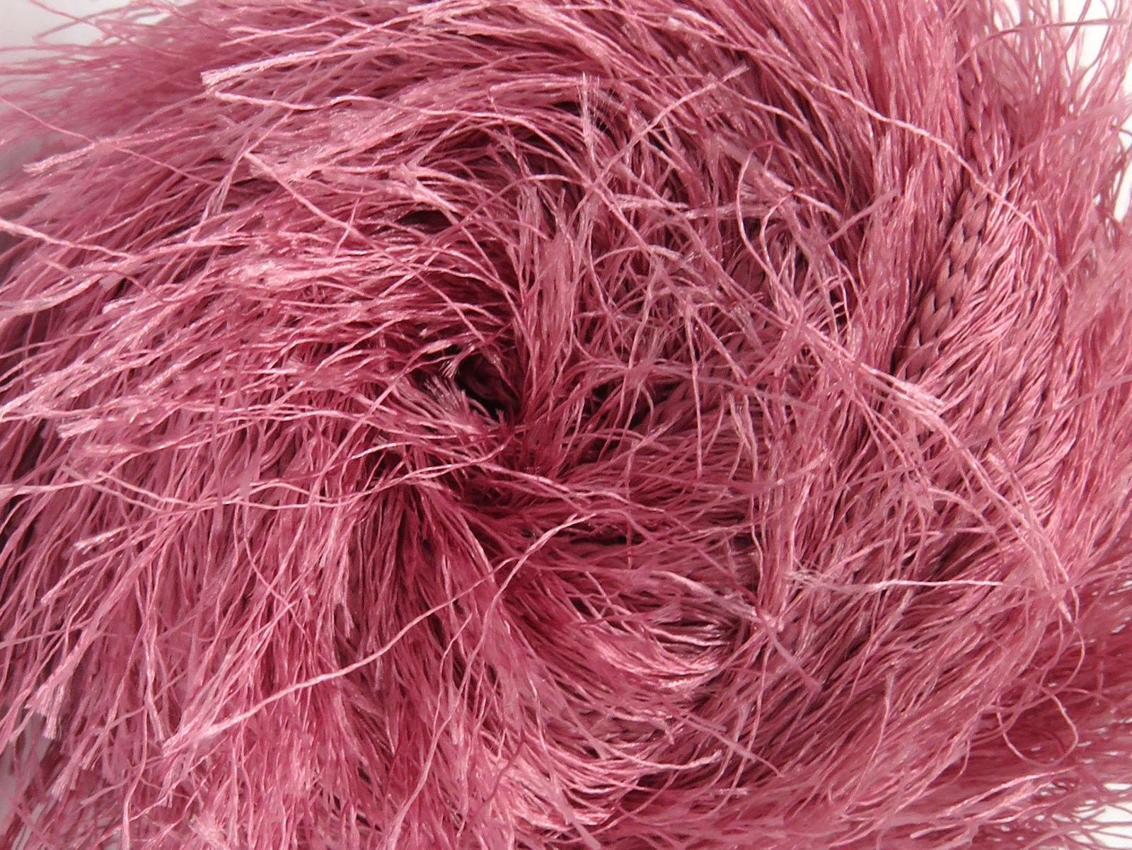 400 gr ICE YARNS EYELASH BULKY 400GR Hand Knitting Yarn Antique Pink