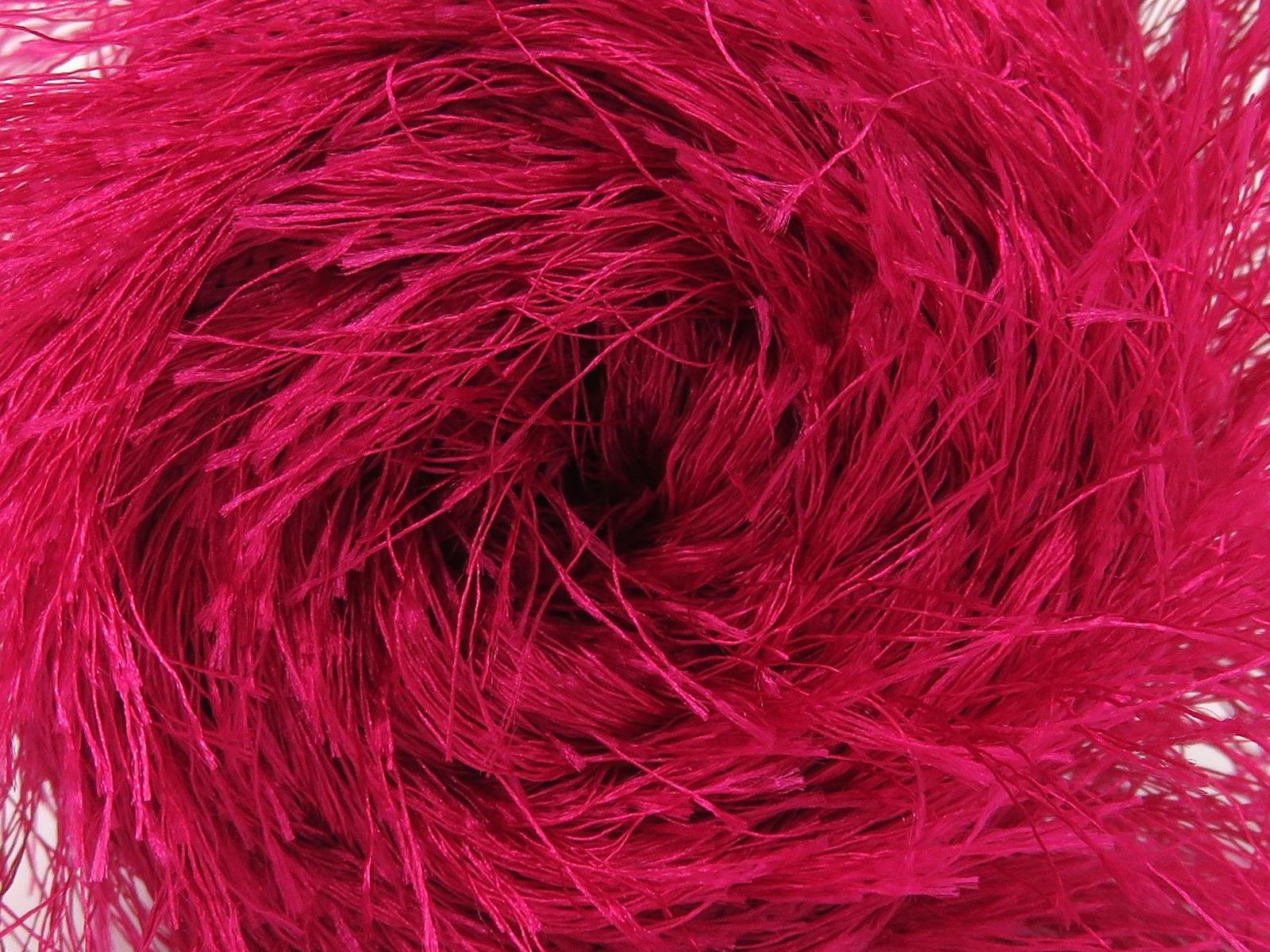 400 gr ICE YARNS EYELASH BULKY 400GR Hand Knitting Yarn Dark Fuchsia