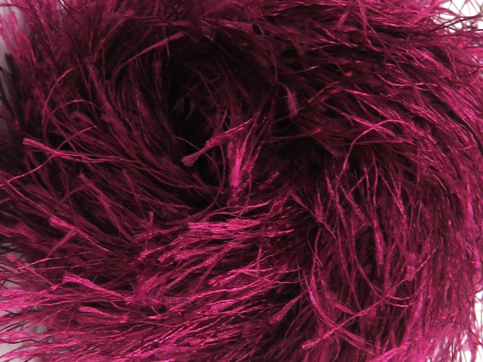 400 gr ICE YARNS EYELASH BULKY 400GR Hand Knitting Yarn Burgundy