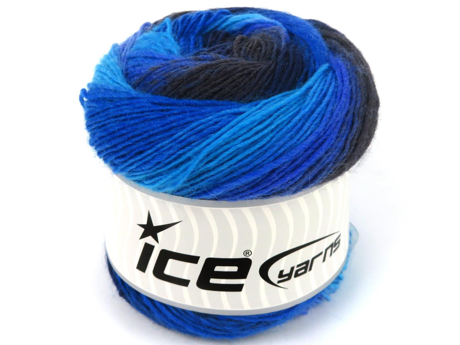 4x100gr. CAKES MAGIC SOCK  Mor, Gri, Mavi Tonları Kışlık, Çok İnce, Yün, Batik Desenli, Makina Yıkama