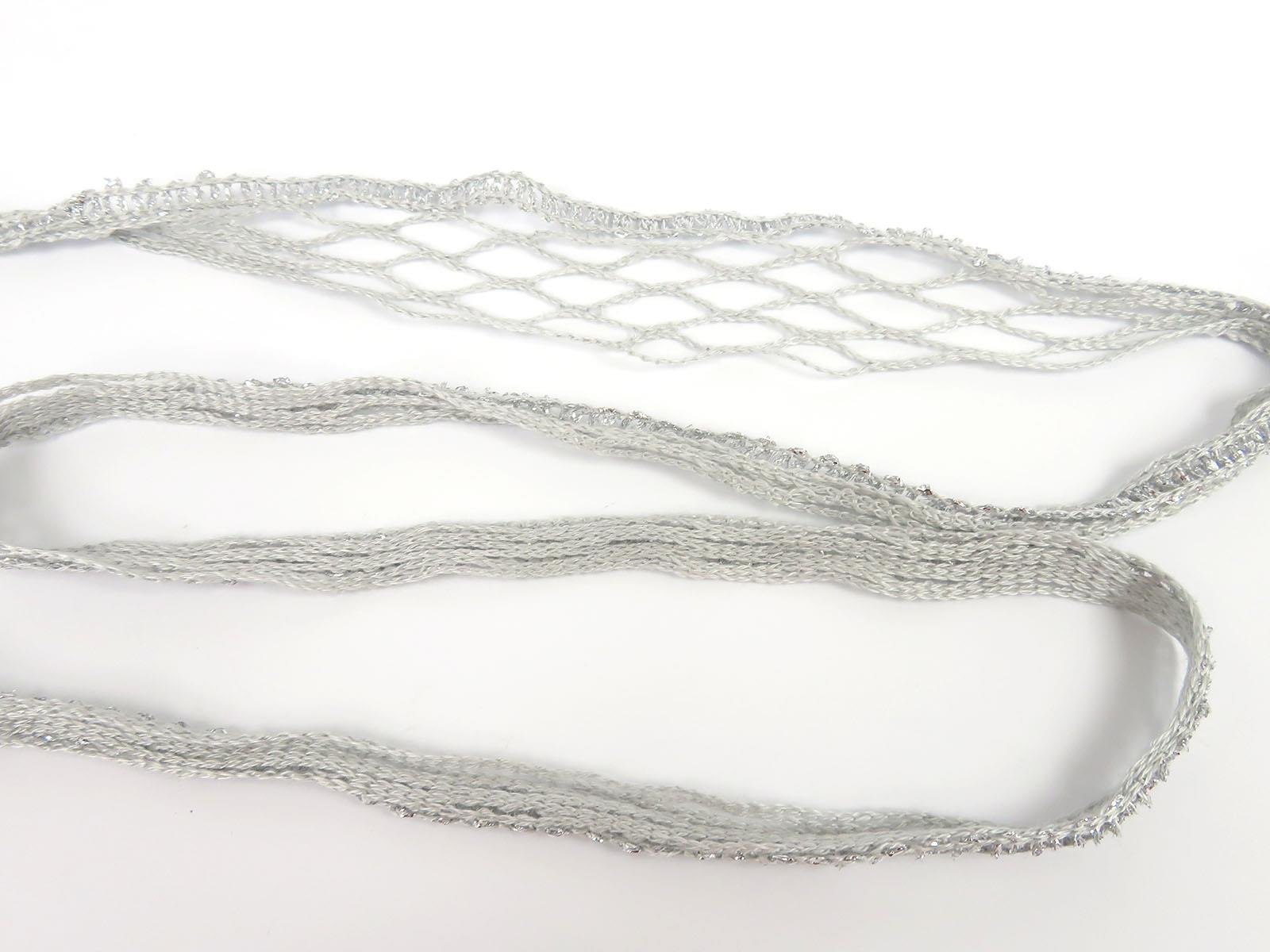 4x100gr. FLAMENCO Gri Simli, Akrilik Fular - Şal, Metalik Simli, Kışlık, Çok Kalın, Akrilik