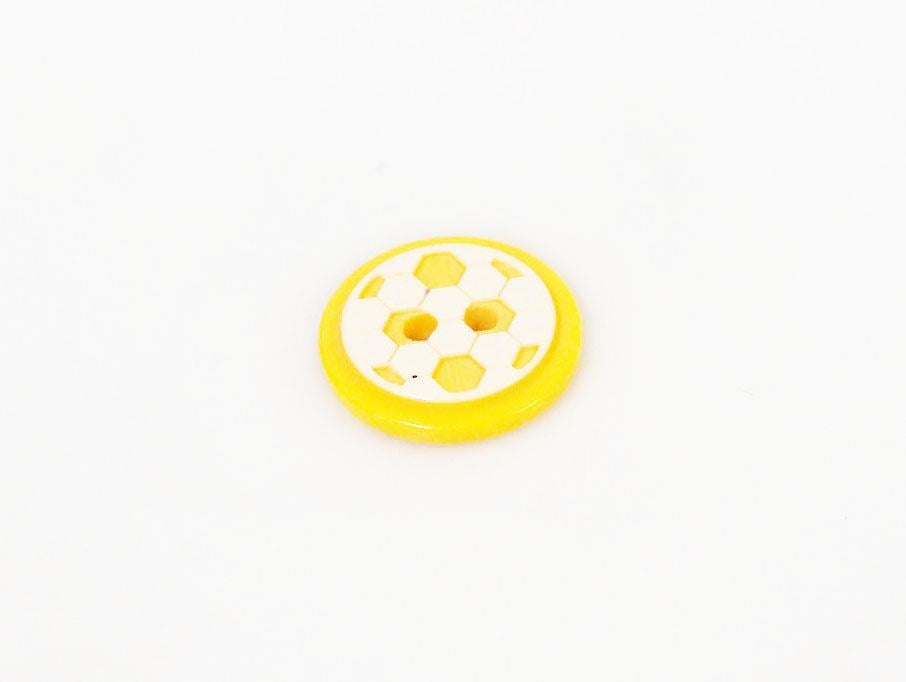 5 Ball Figure Buttons Yellow 14 mm diameter