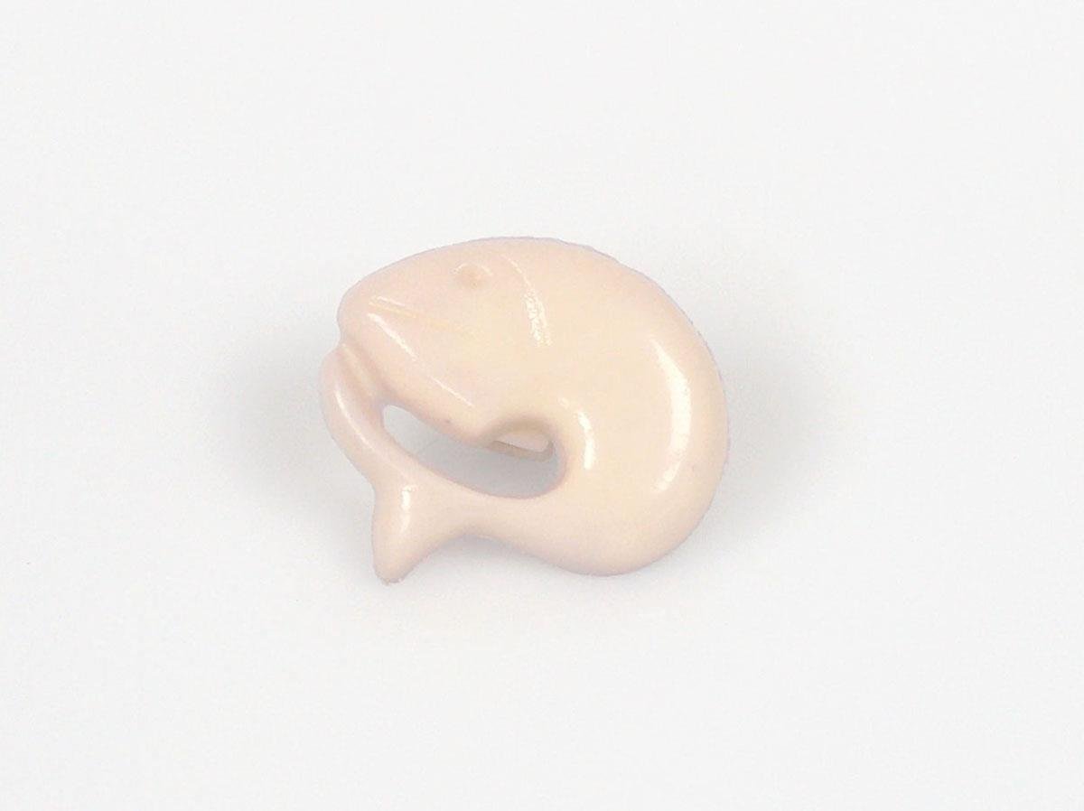 5 Dolphin Figure Buttons Beige 15mm long