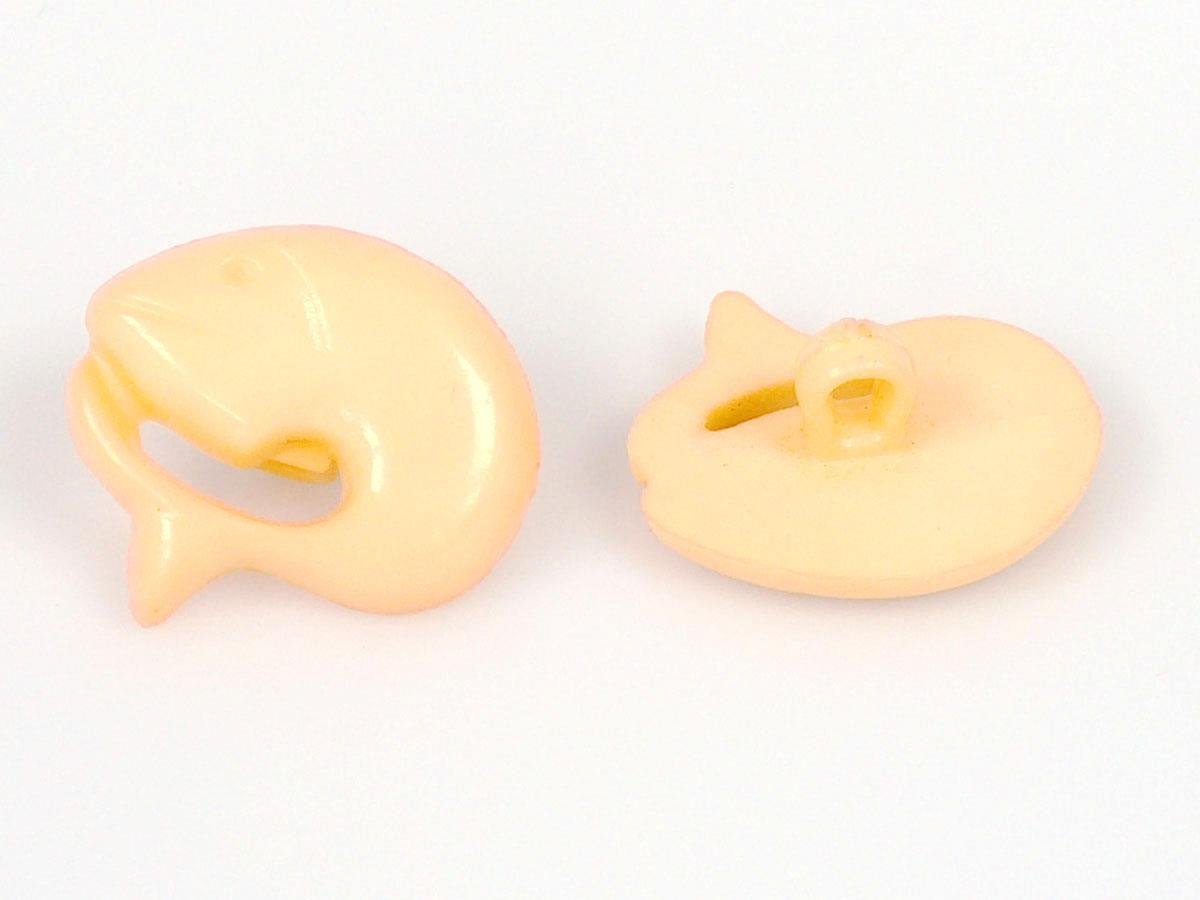 5 Dolphin Figure Buttons Light Salmon 15mm long