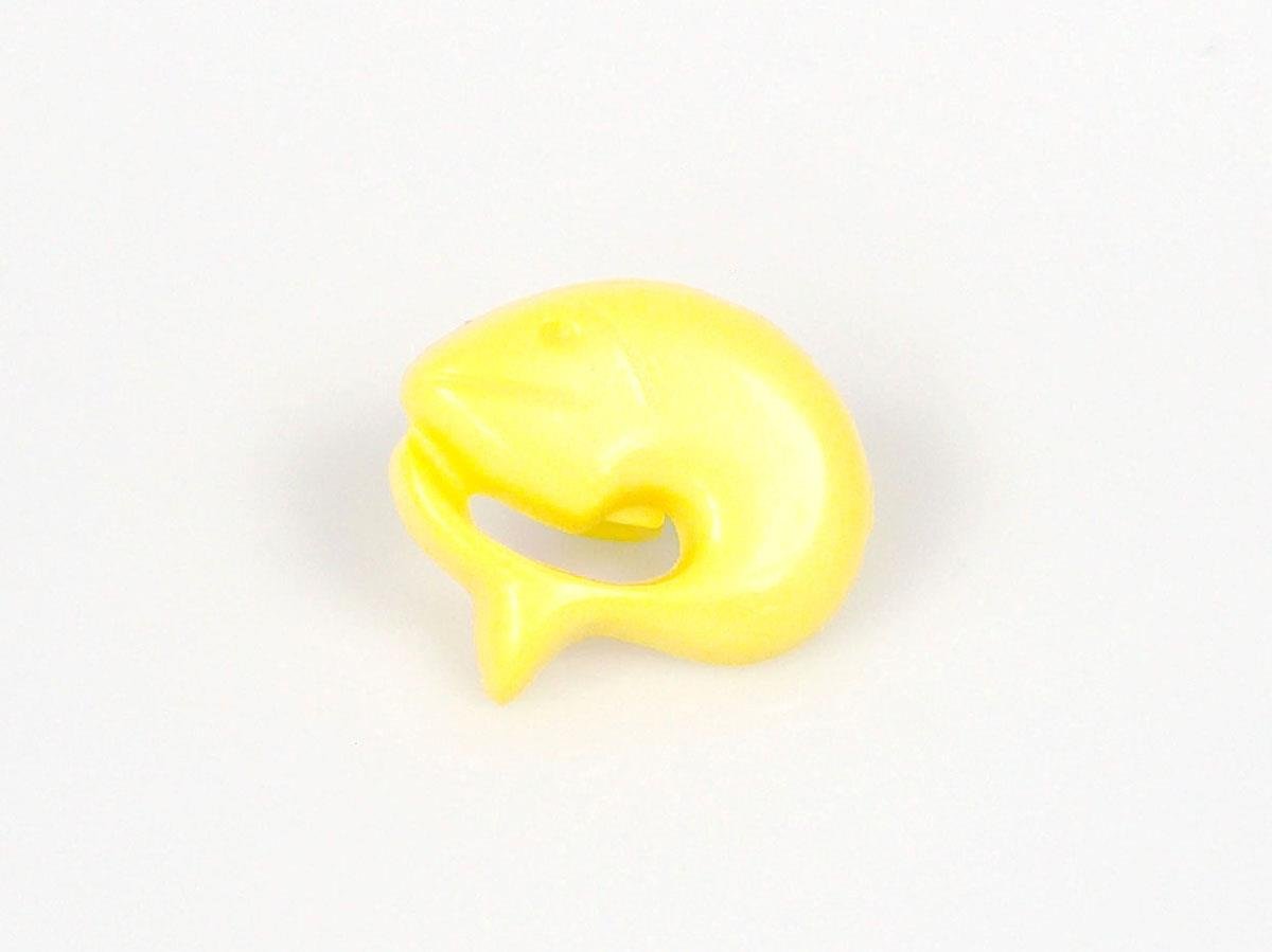 5 Dolphin Figure Buttons Yellow 15mm long