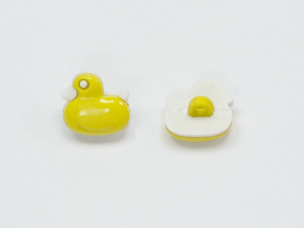 5 Duck Figure Buttons Pistachio Green 15mm long