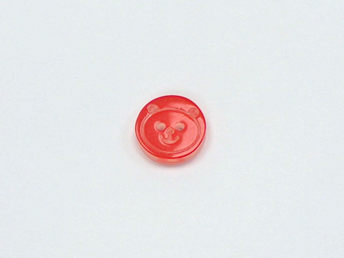 5 Panda Figure Buttons Red 15mm long