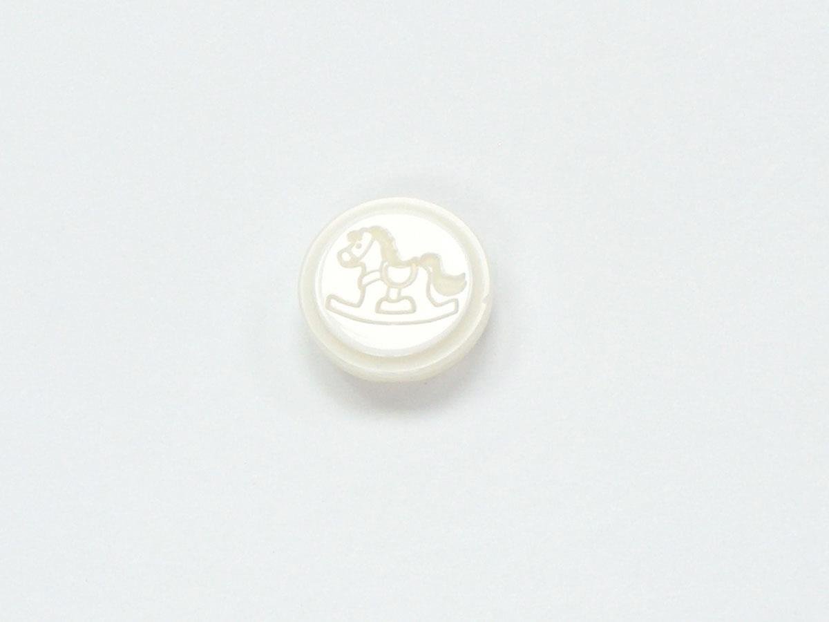 5 Rocker Figure Buttons White 15mm long