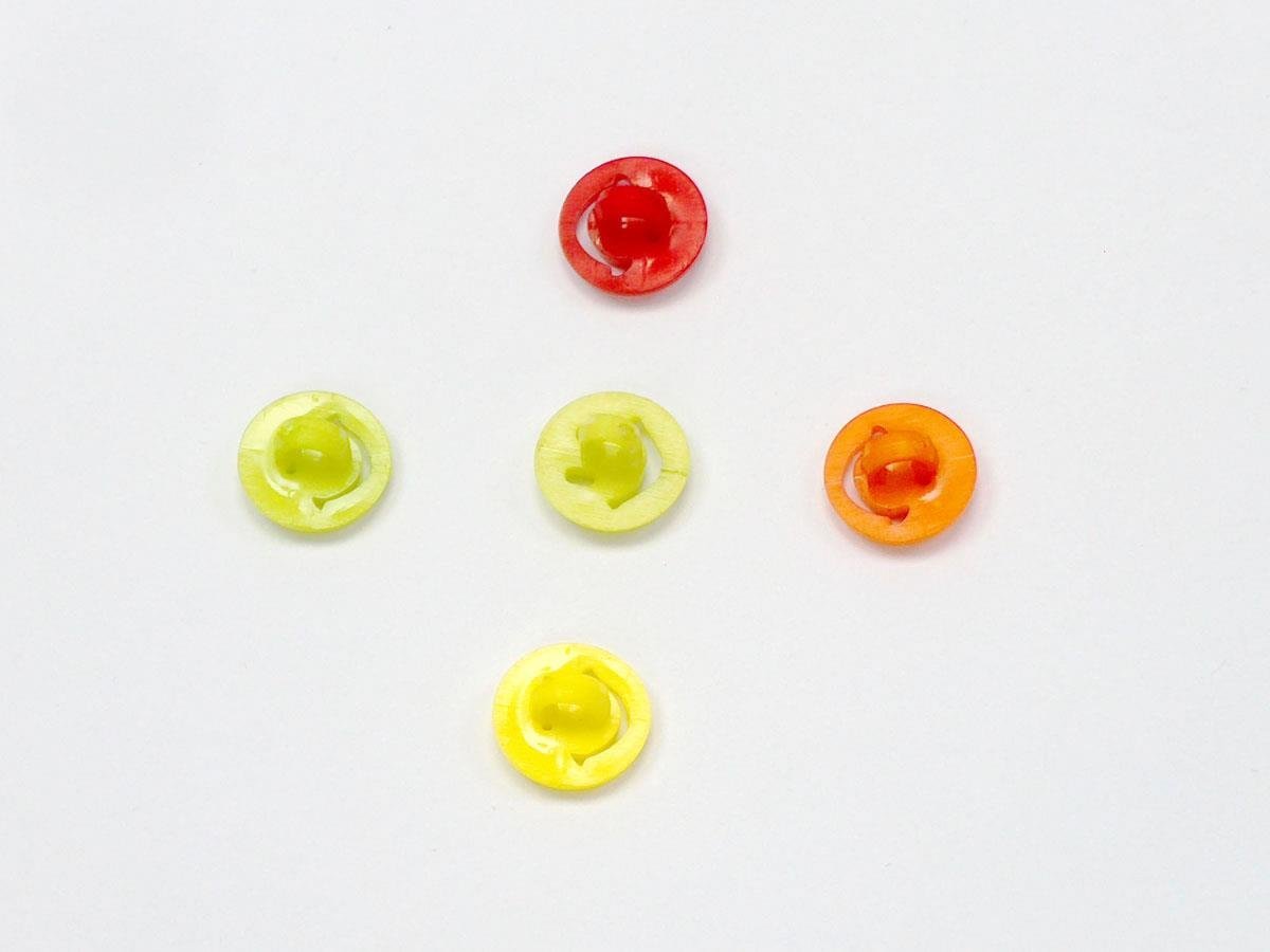 5 Smiling Face Figure Buttons Mixed Lot 15mm long