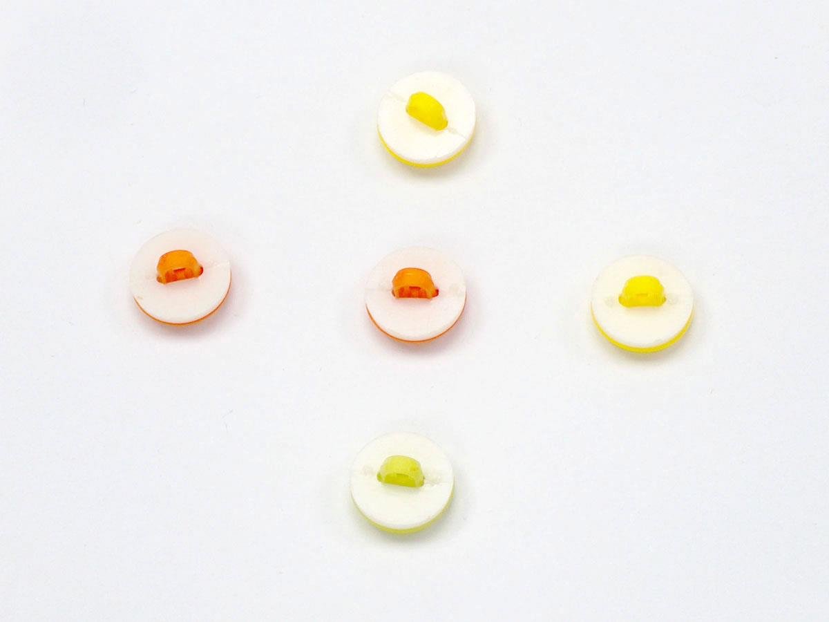5 Smiling Face Figure Buttons Multicolor Mixed Lot 15mm long