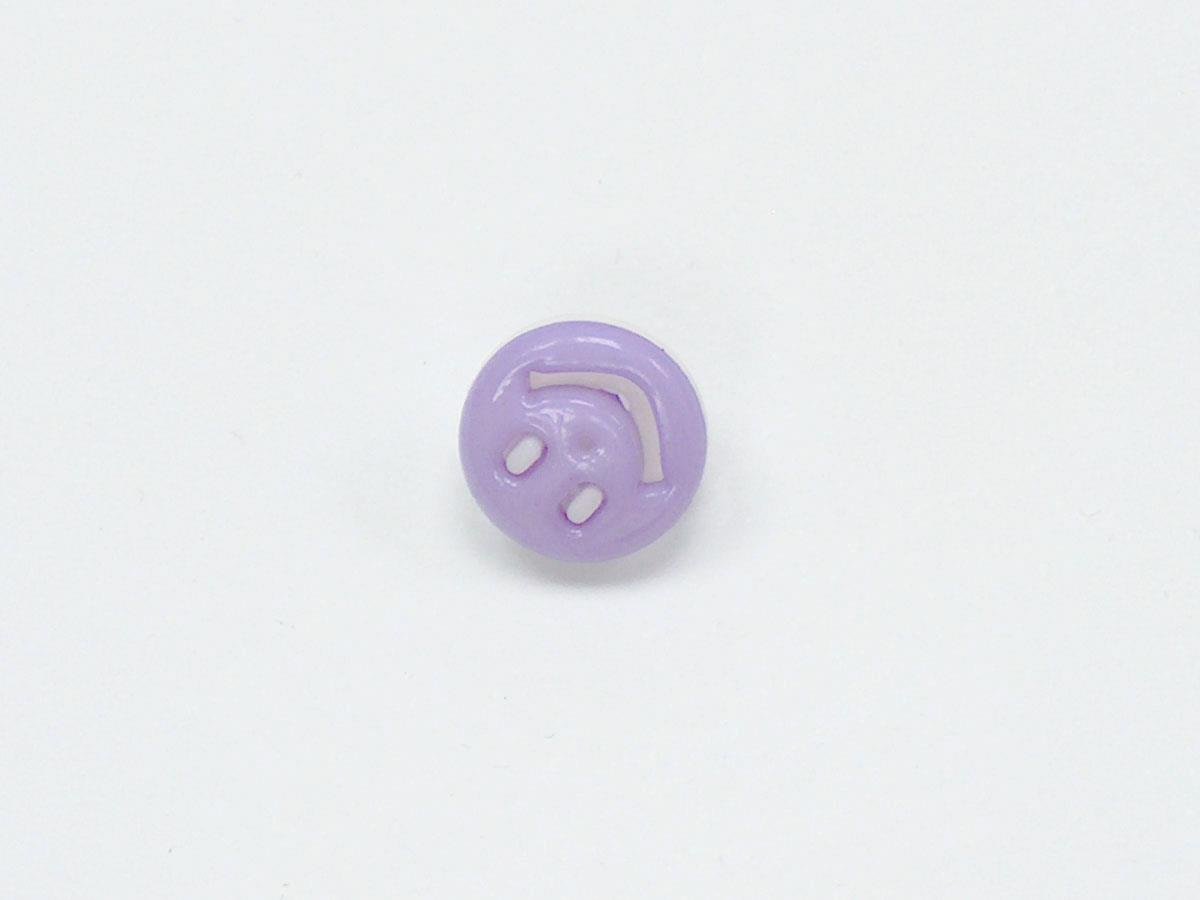 5 Smiling Face Figure Buttons Multicolor Light Lilac, White 15mm long