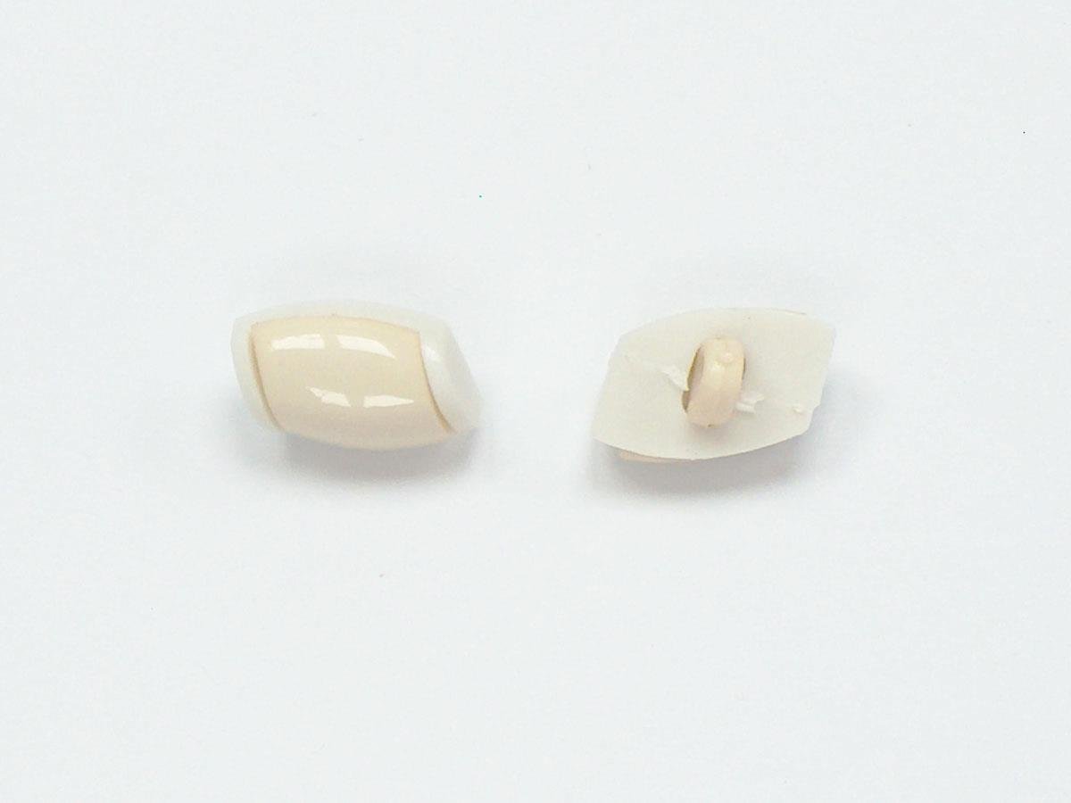 5 Water Bottle Figure Buttons Cream, White 15mm long