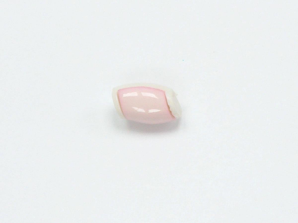 5 Water Bottle Figure Buttons Light Pink, White 15mm long