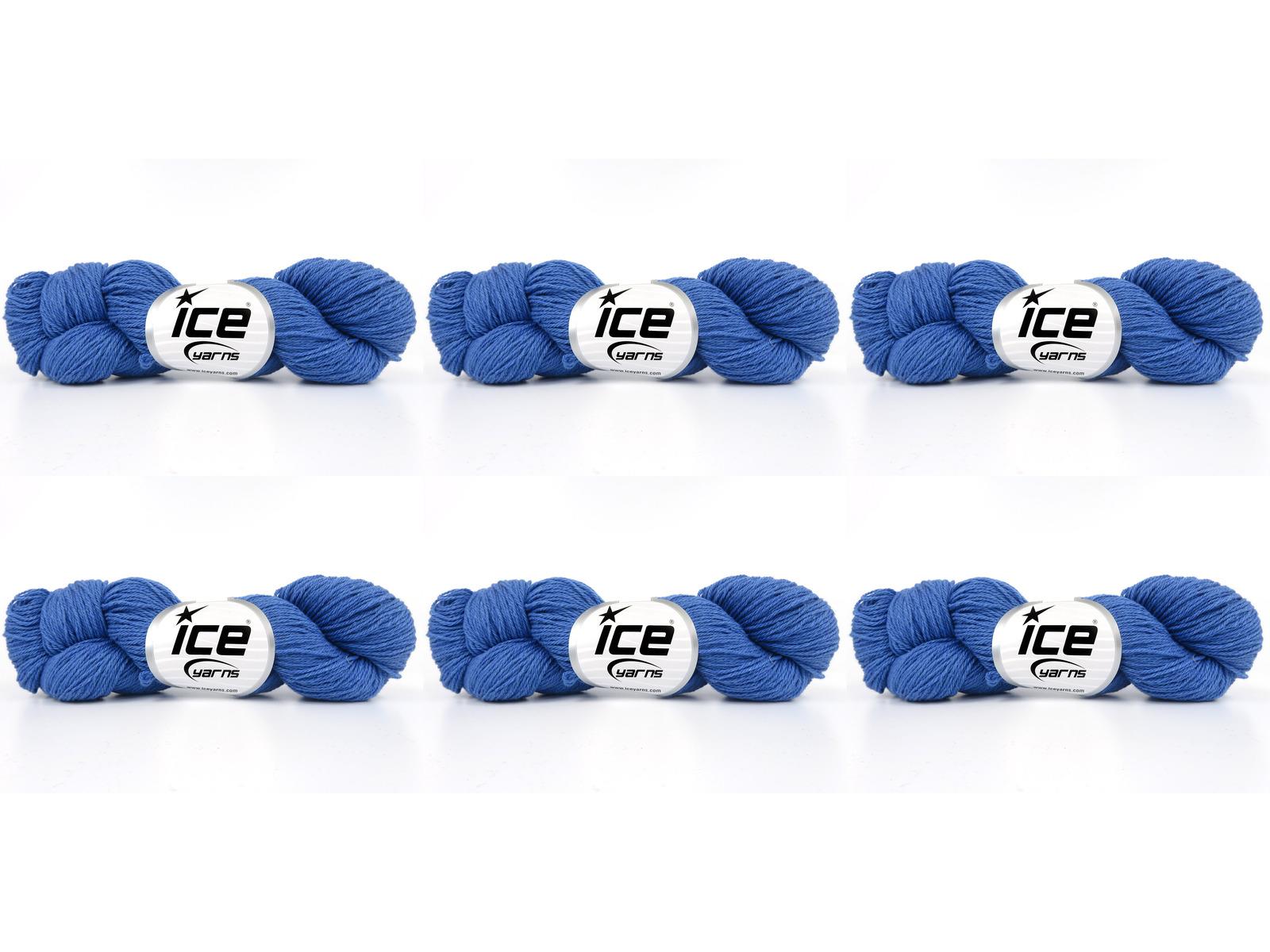 6x50gr. MERINO COTTON Mavi Organik Pamuk, Merino Yün Lüks, Kışlık, Yün, Organik Pamuk, Pamuk, Merino Yün