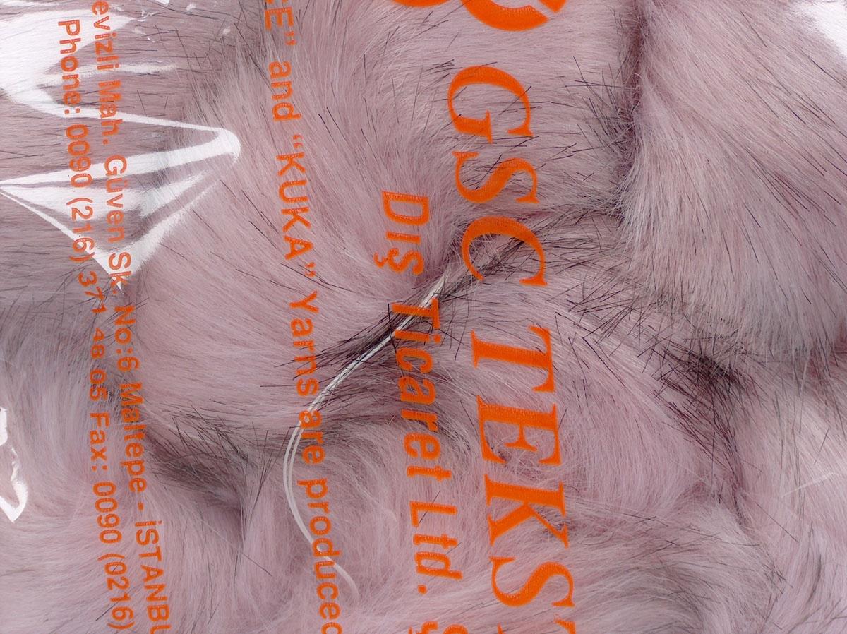 8 Faux Fur PomPoms Baby Pink, Brown