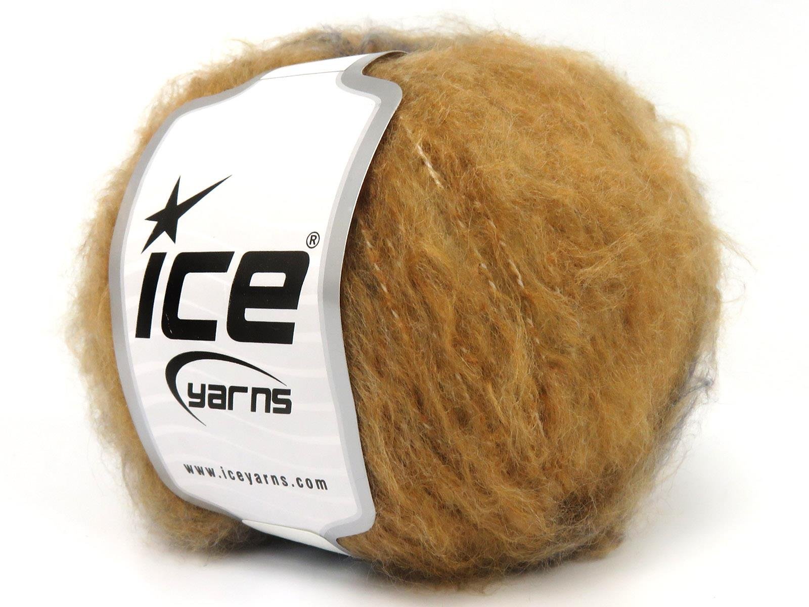 8x50gr. CHANCY MOHAIR Tiftik, Akrilik Kahverengi Tonları, Kot Mavisi Kışlık, Yün, Tiftik, Batik Desenli, Worsted