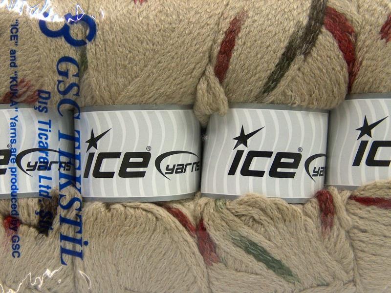 AirWool Bulky Spots Brown, Cream, Camel