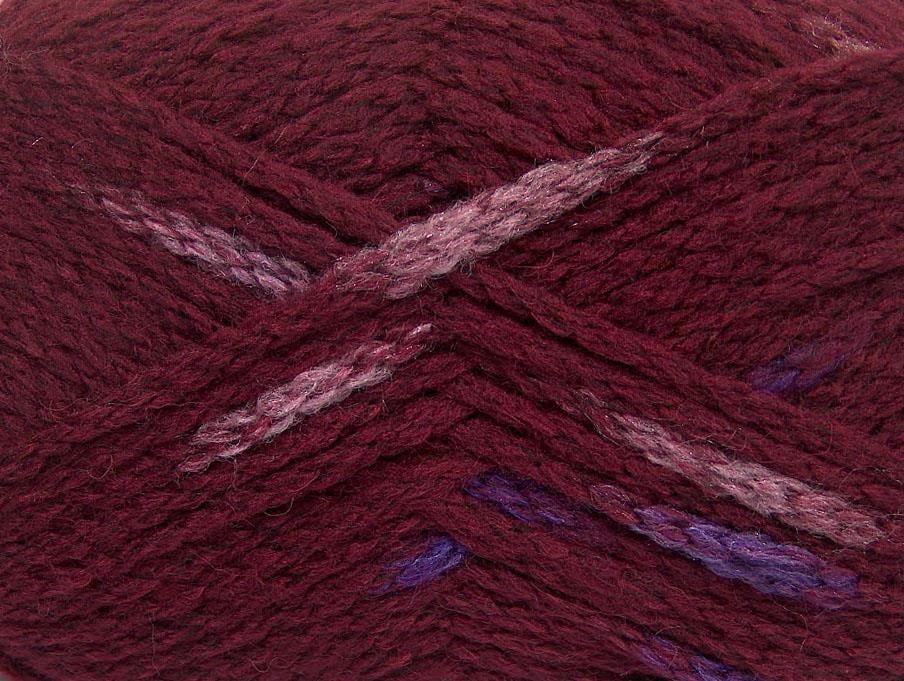 AirWool Bulky Spots Pink, Purple, Burgundy