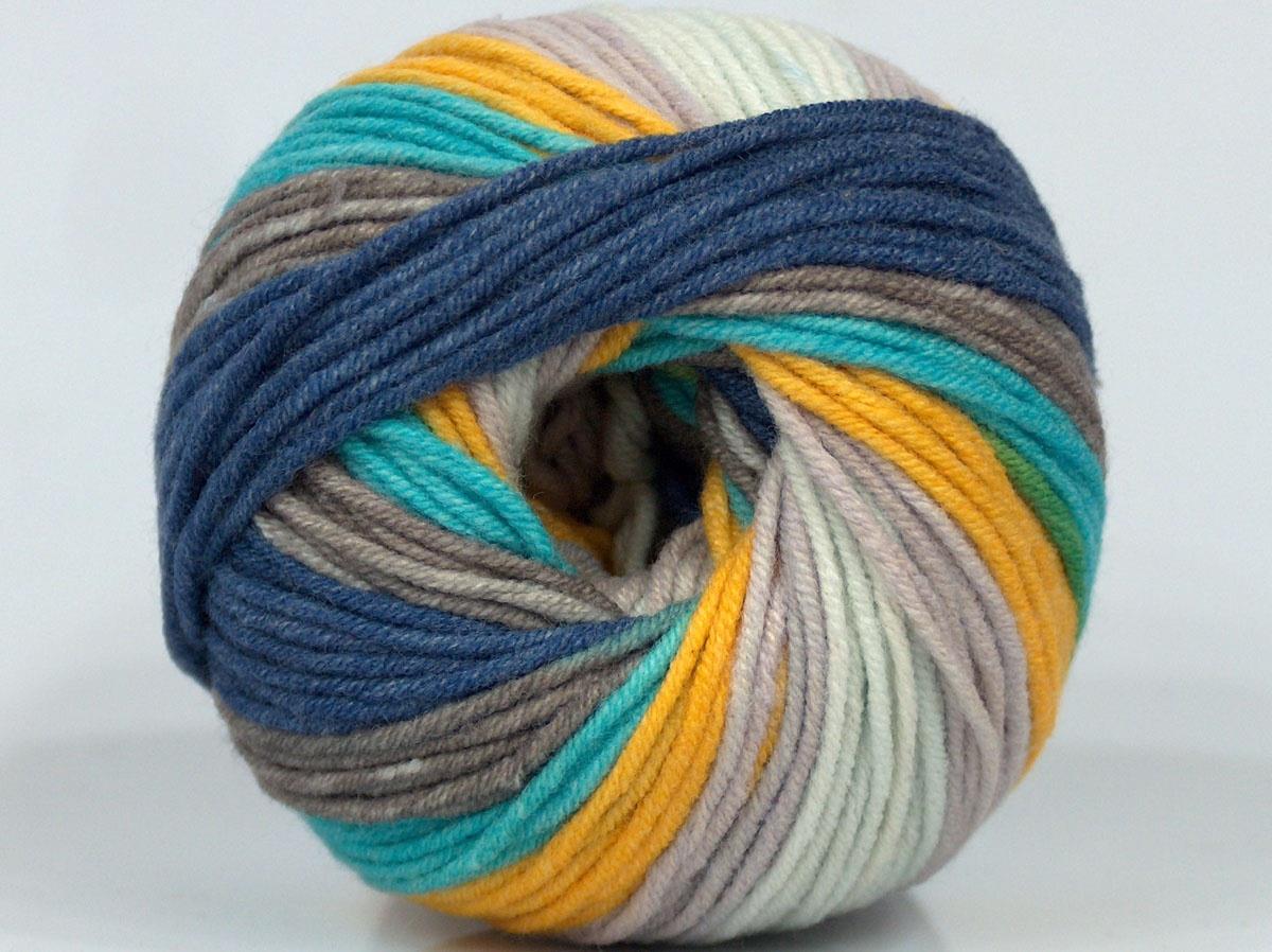 Alara Batik Blue, Lilac, Cream, Turquoise, Yellow, Camel