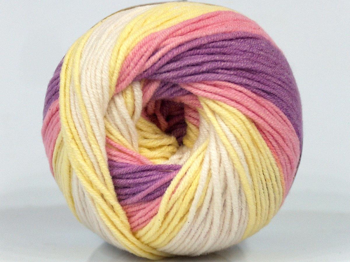 Alara Batik Pink, Lilac, Yellow, Light Cream