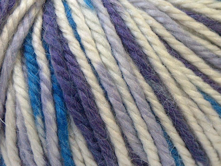 Alpaca Bulky Magic Blue, White, Purple