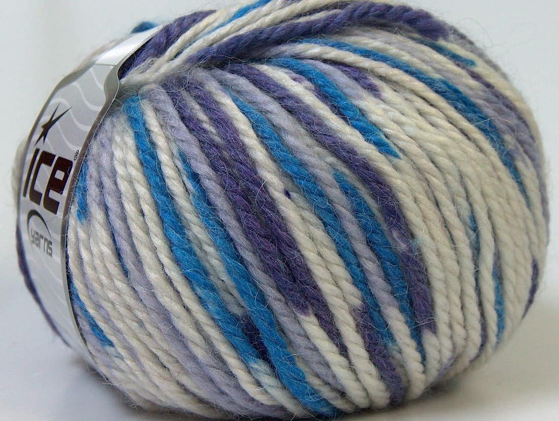Alpaca Bulky Magic Blue, White, Purple