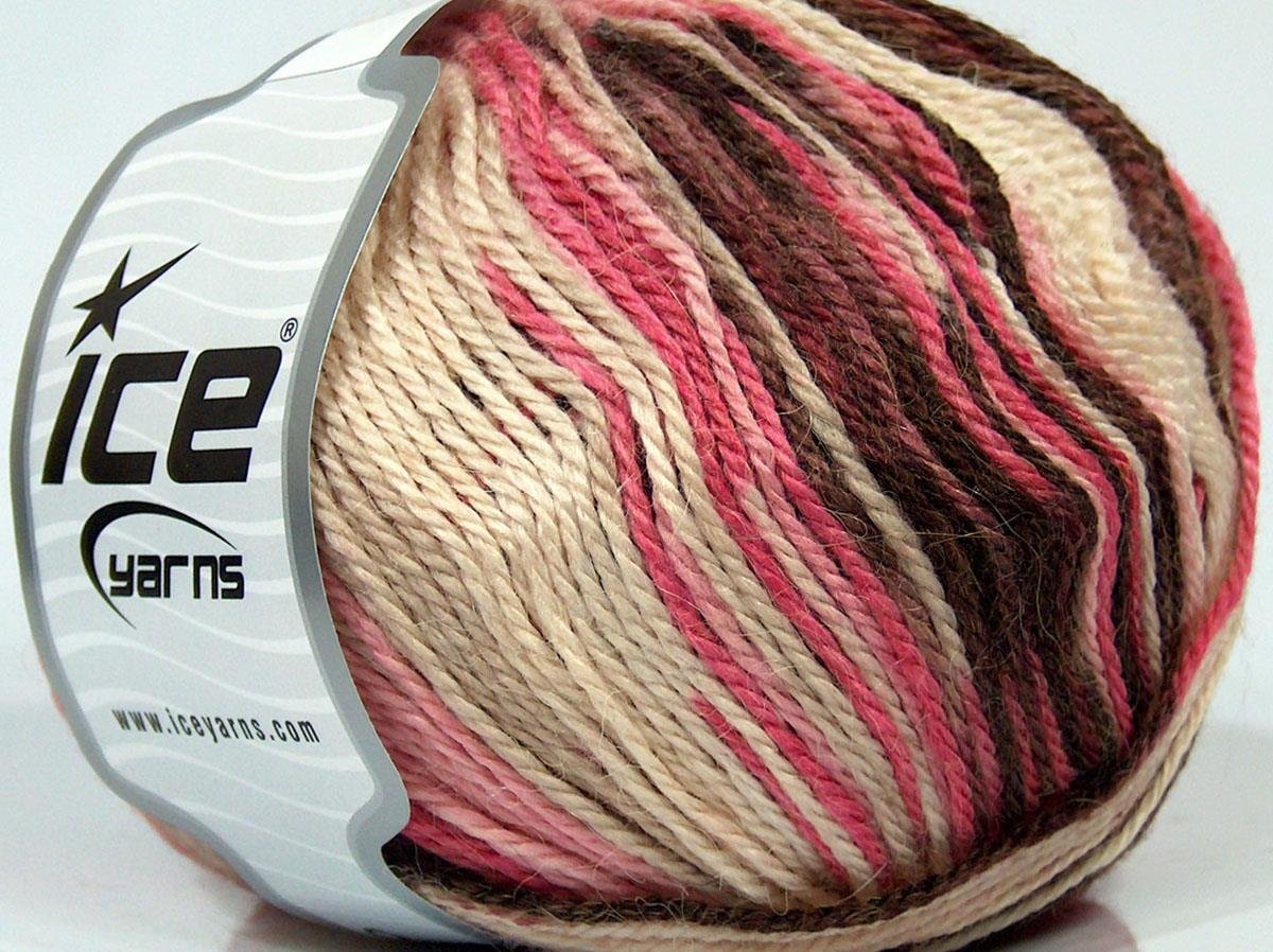 Alpaca Light Magic Brown, Cream, Pink Shades