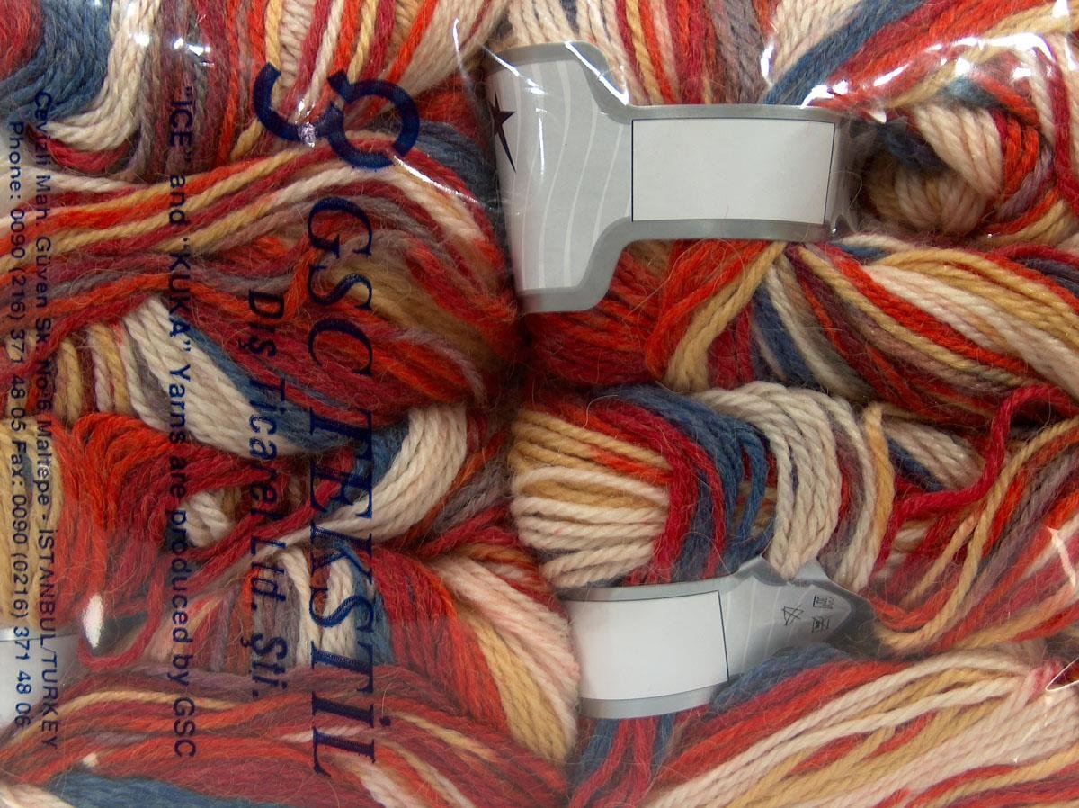 Alpaca Light Magic Red, Cream, Orange, Gold