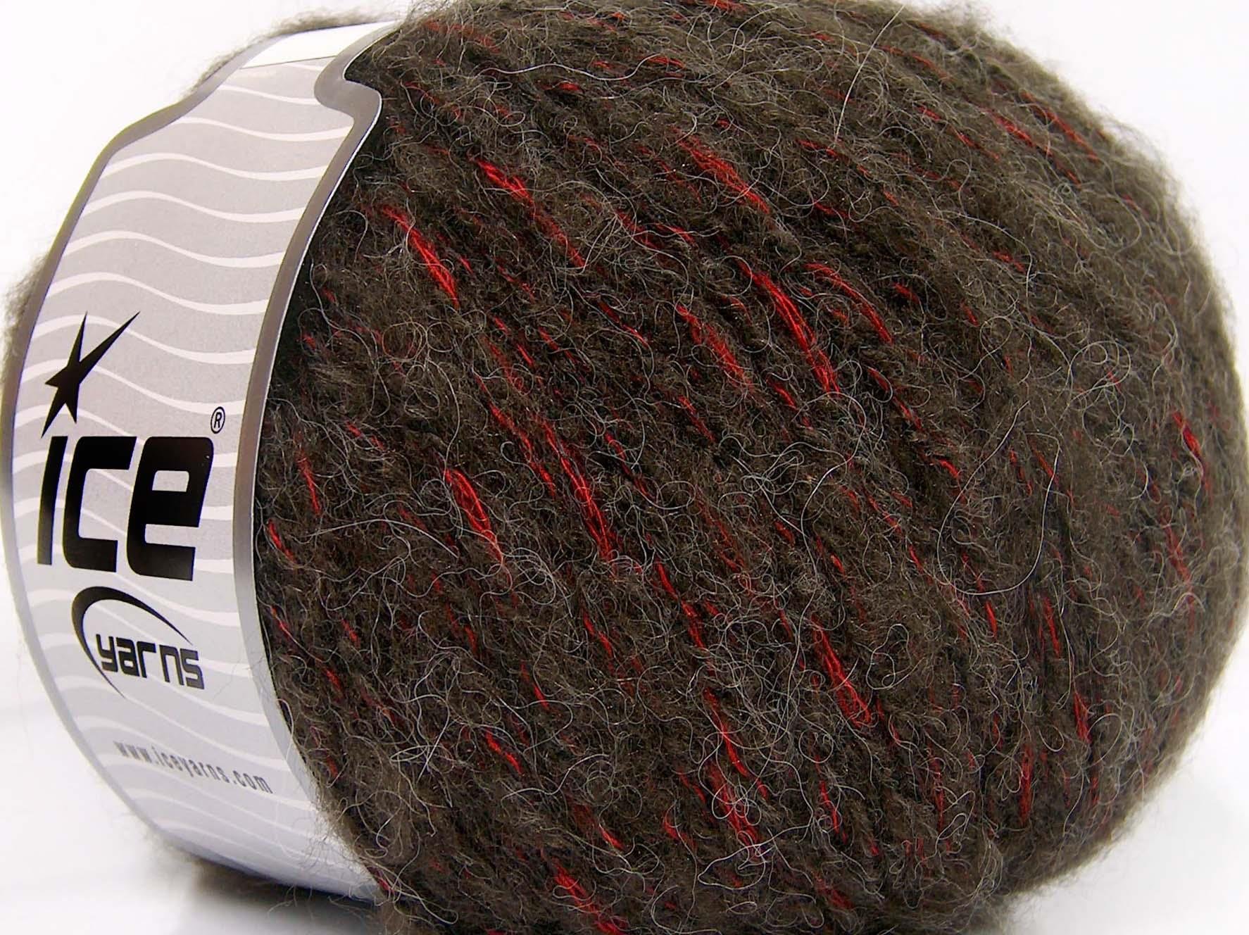 Alpaca Shine Red, Dark Brown