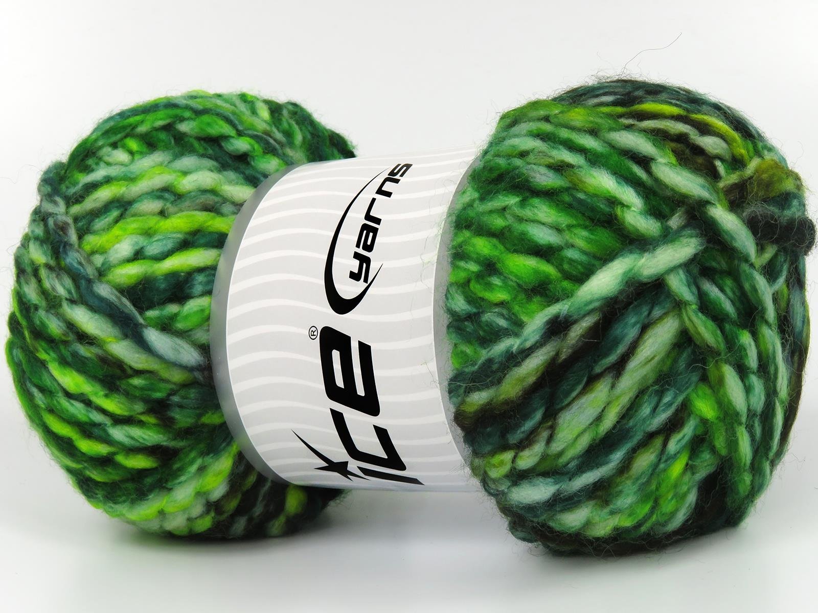 Alpine Wool Color Black, Green Shades