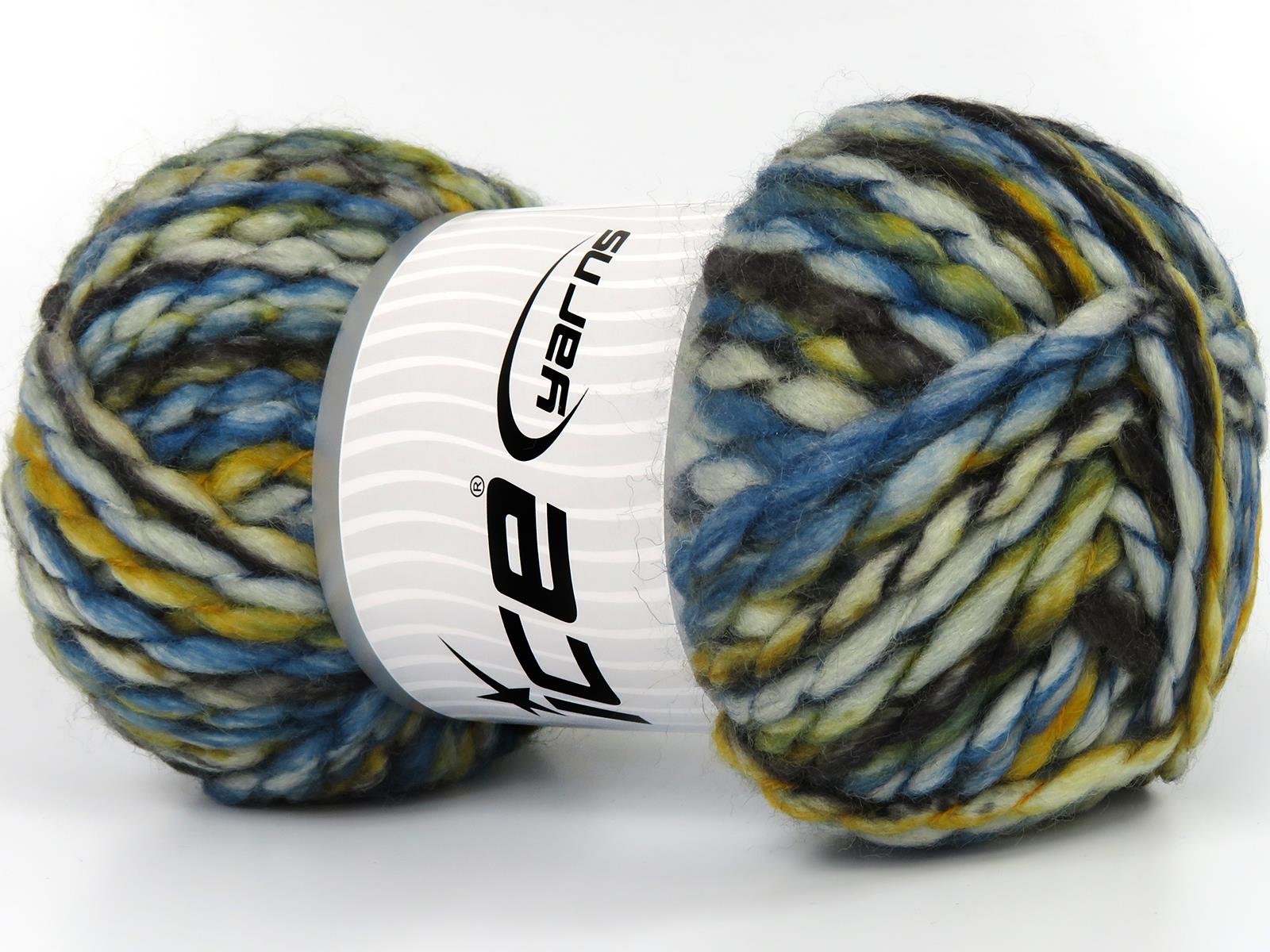 Alpine Wool Color Green, Black, Gold, Blue Shades