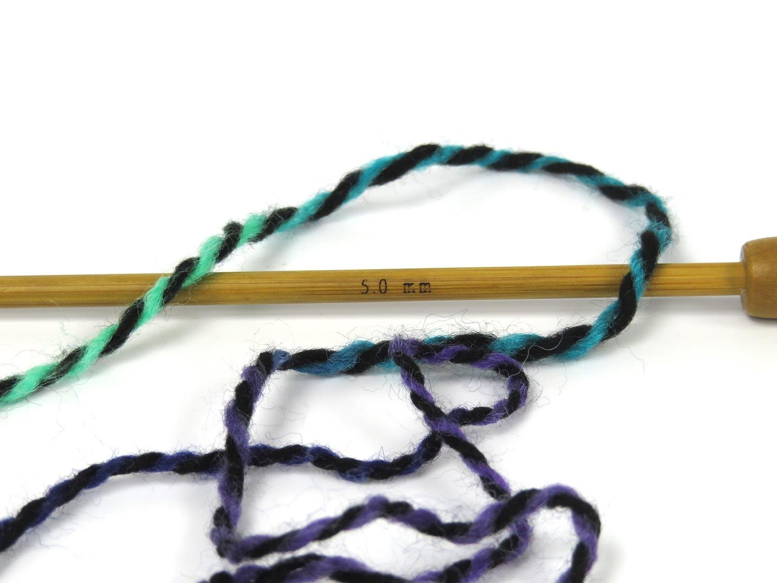 Anatolia Wool Black, Green Shades, Purple Shades