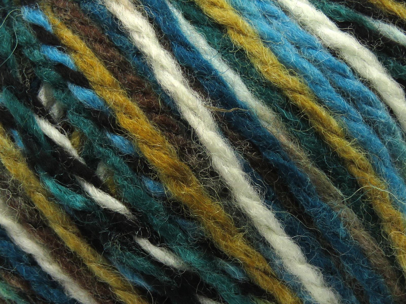 Anatolia Wool Black, White, Turquoise, Brown Shades