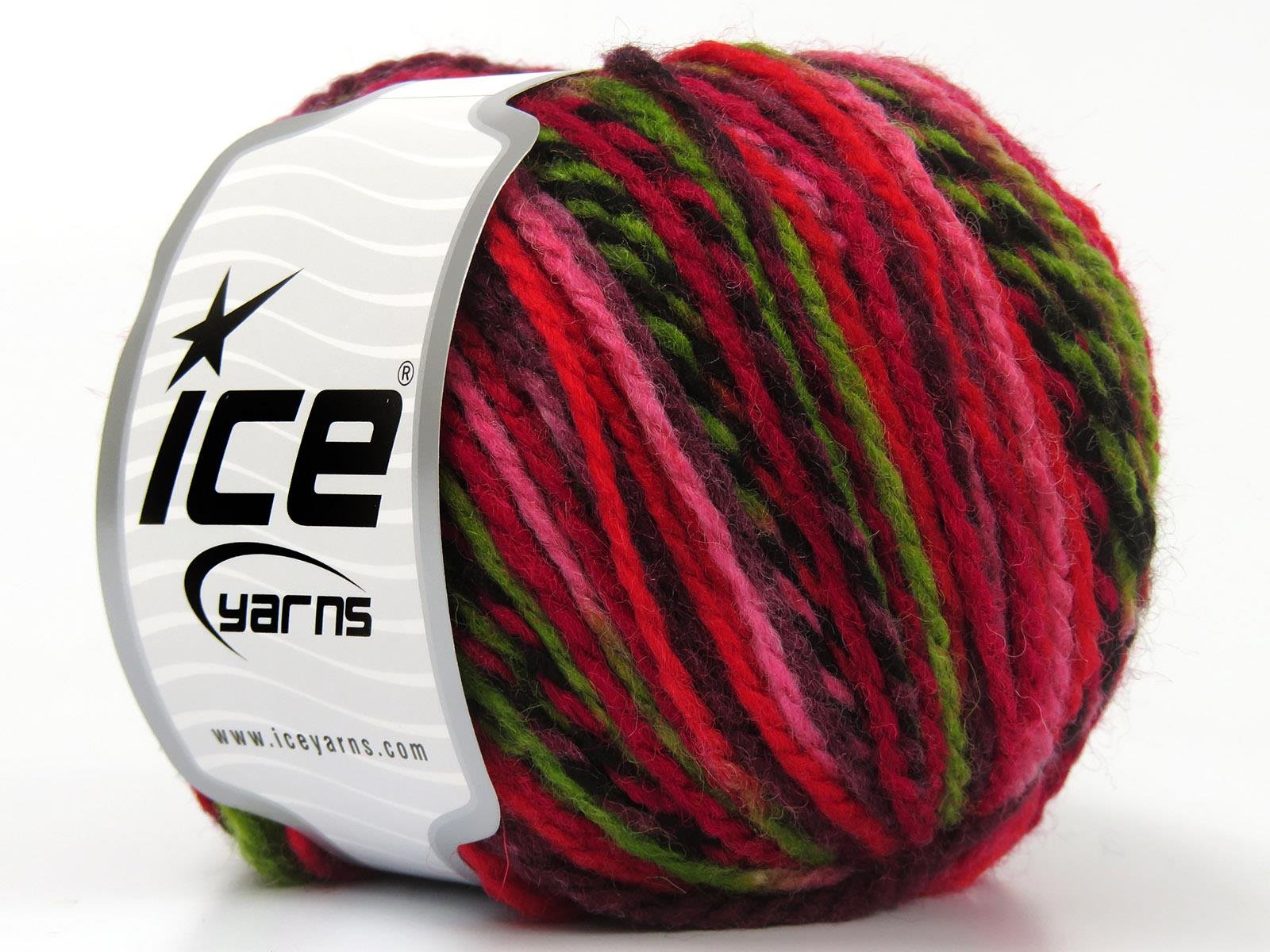 Anatolia Wool Pink, Black, Red, Burgundy, Maroon, Khaki