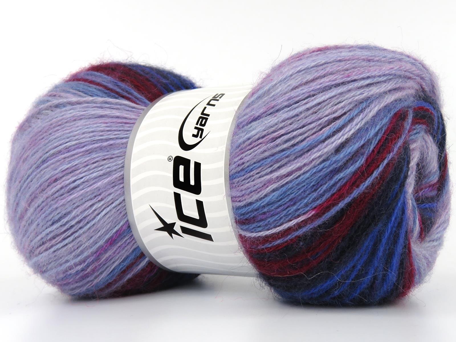 Angora Active Burgundy, Lilac Shades, Blue Shades