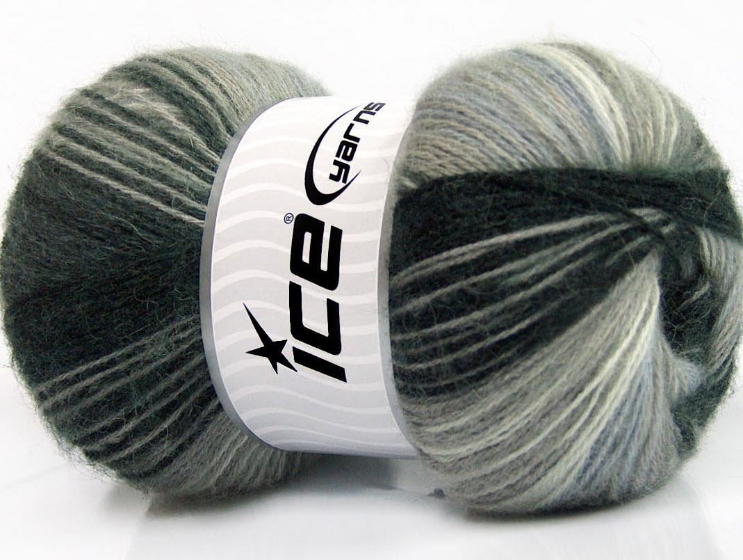 Angora Batik Black, Grey Shades