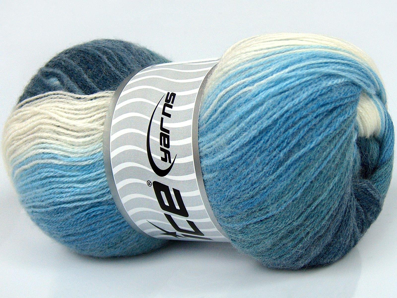 Angora Batik Blue Shades, Ecru