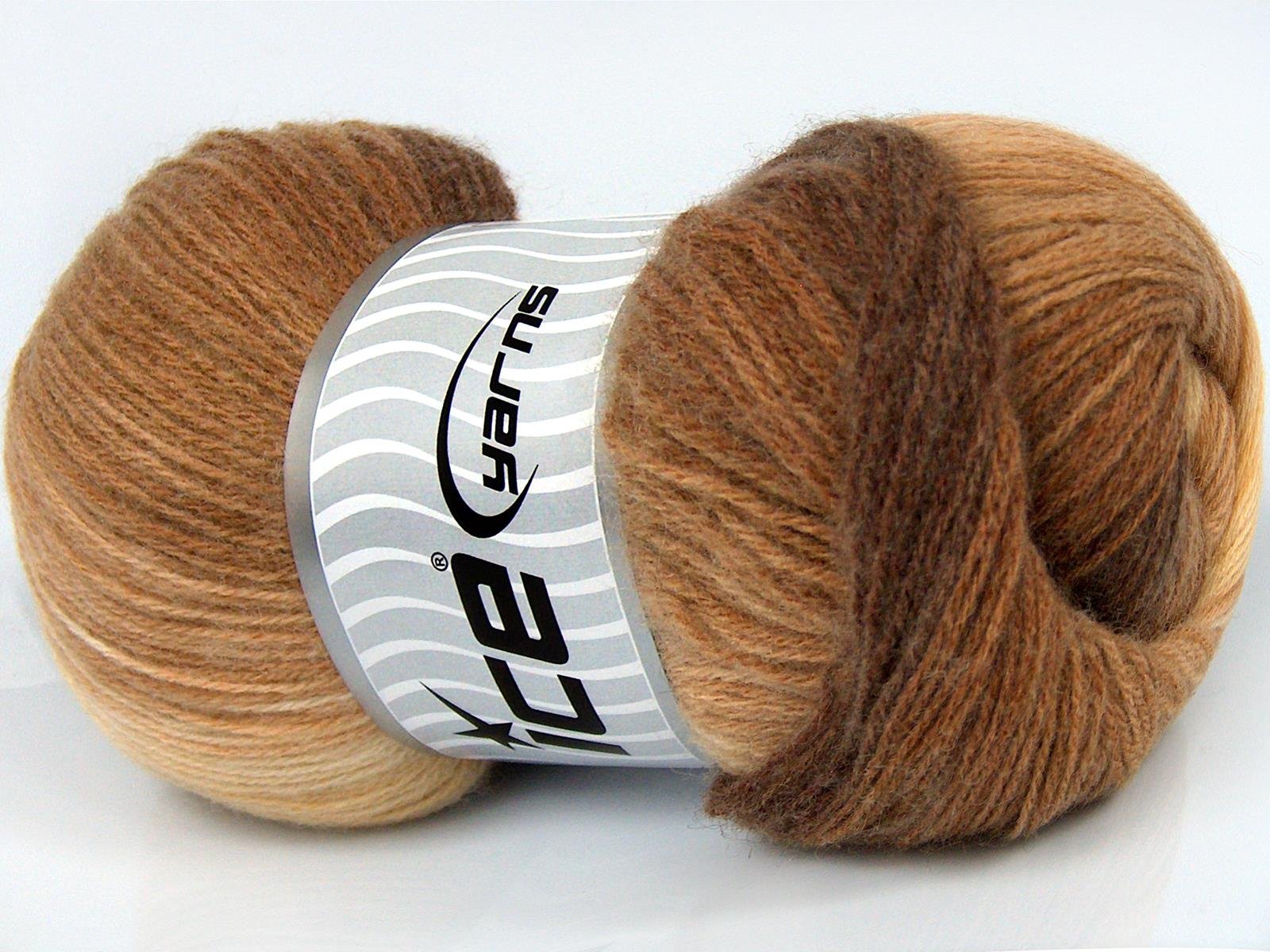 Angora Batik Brown Shades, Ecru