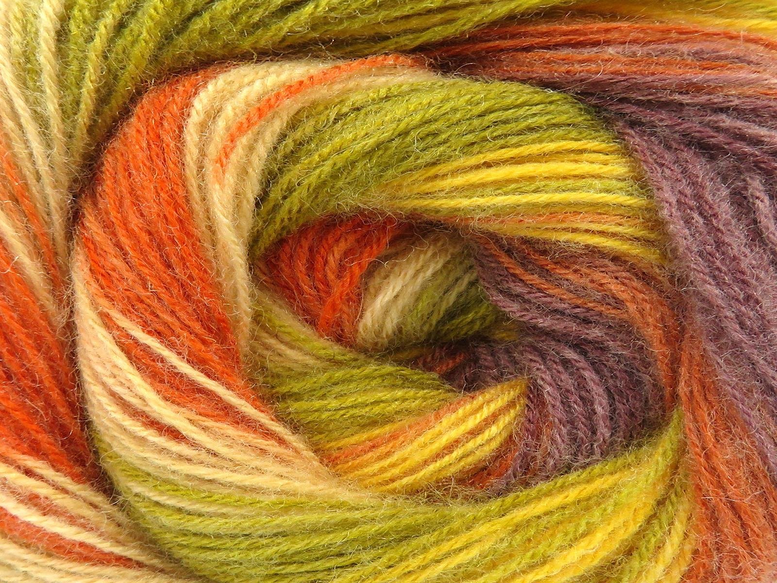 Angora Batik Green, Purple, Cream, Orange, Yellow, Gold, Beige