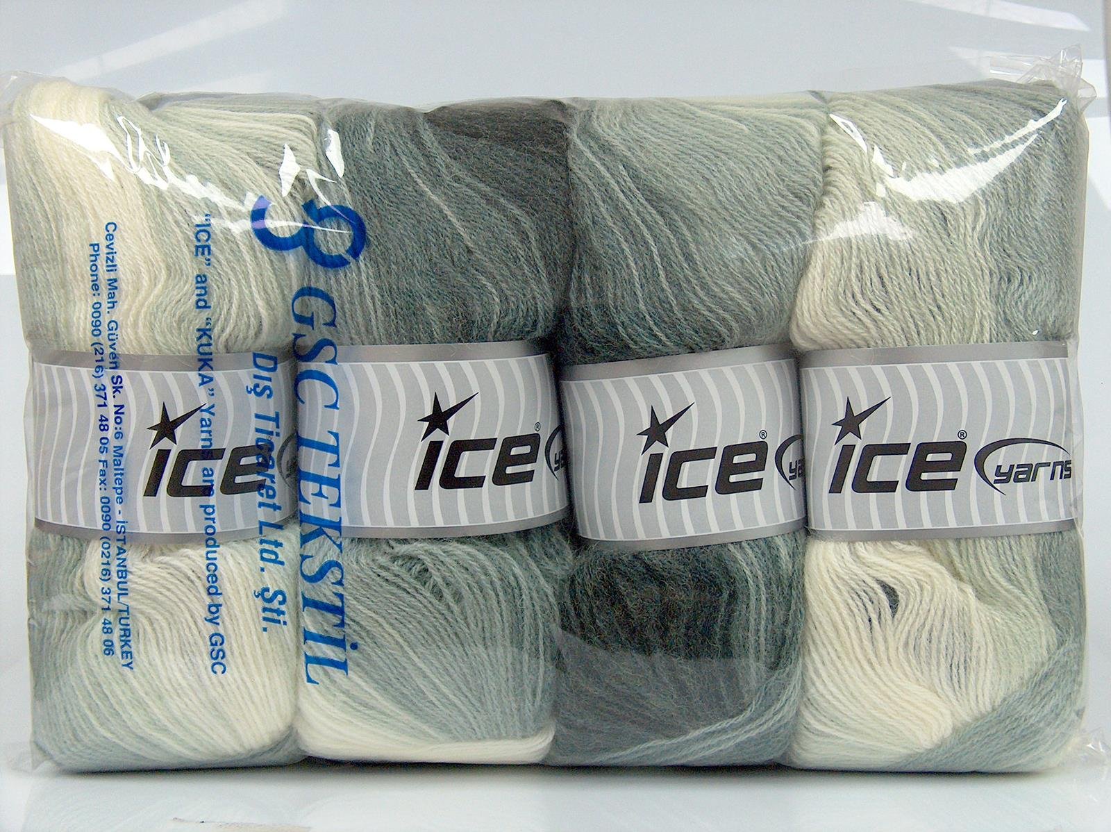 Angora Batik Grey Shades, Ecru