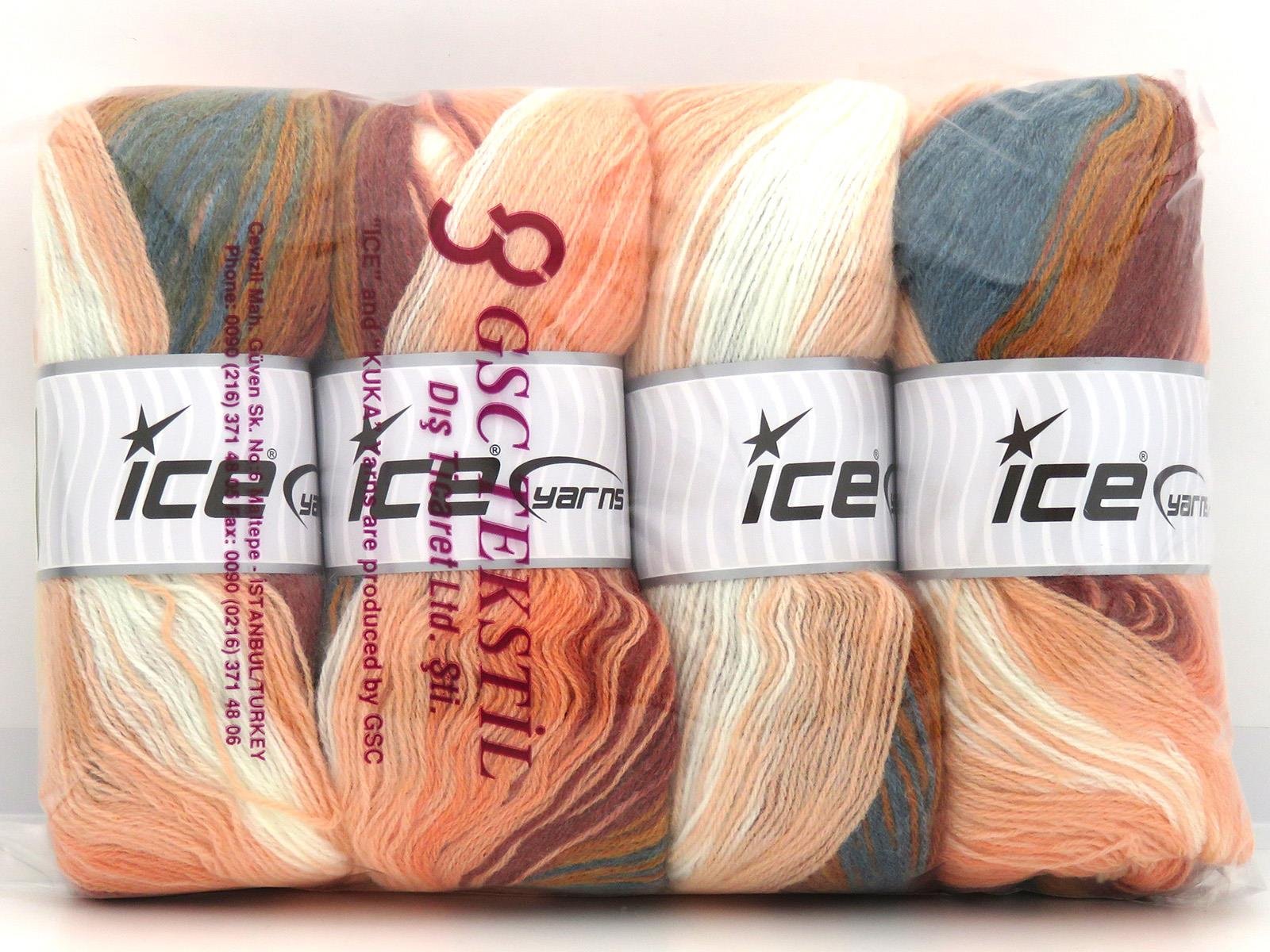 Angora Batik Orange Shades, Teal