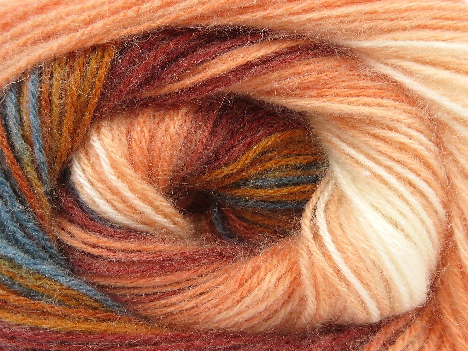 Angora Batik Orange Shades, Teal