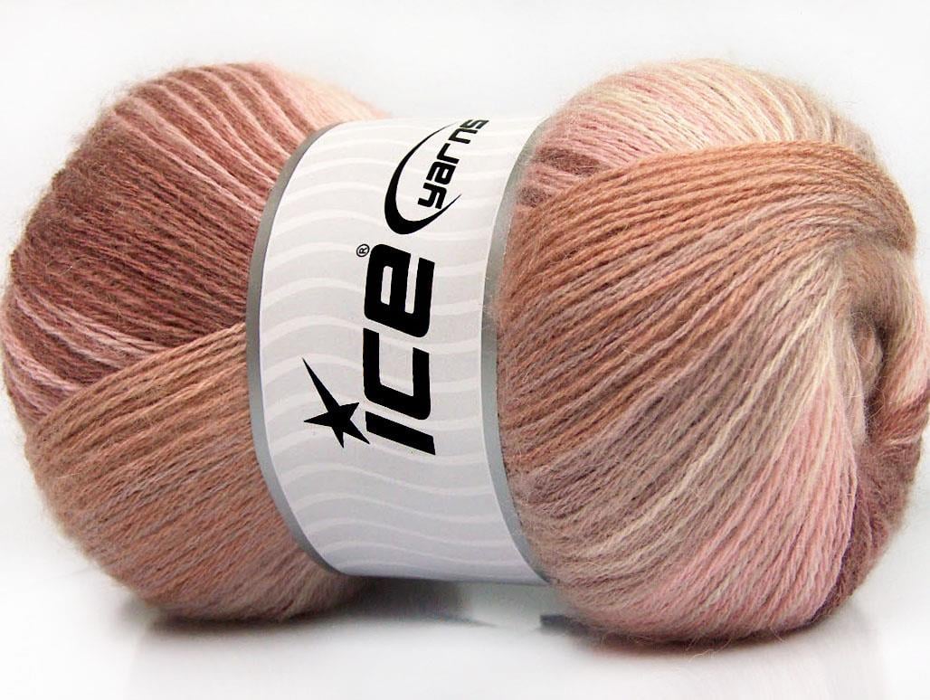 Angora Batik Pink, Maroon, Camel