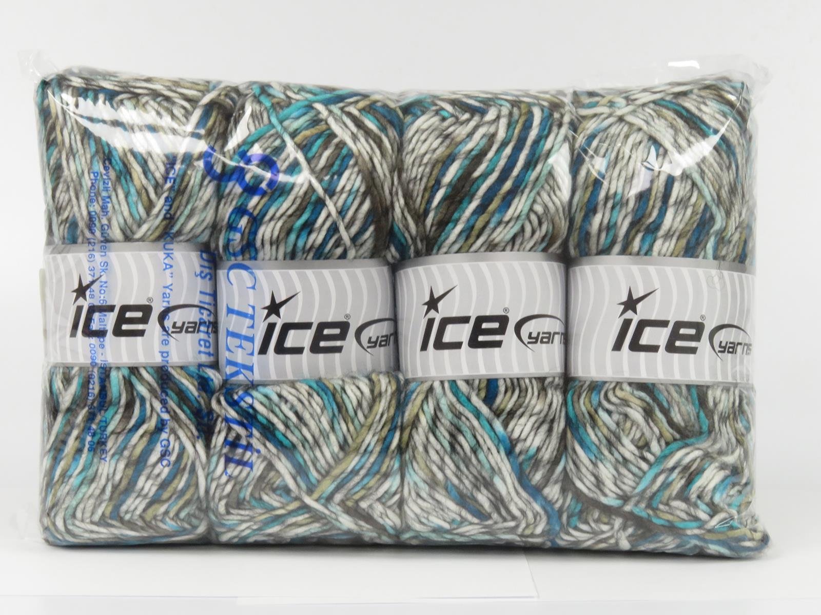 Armonia Lana Black, White, Turquoise, Grey, Beige