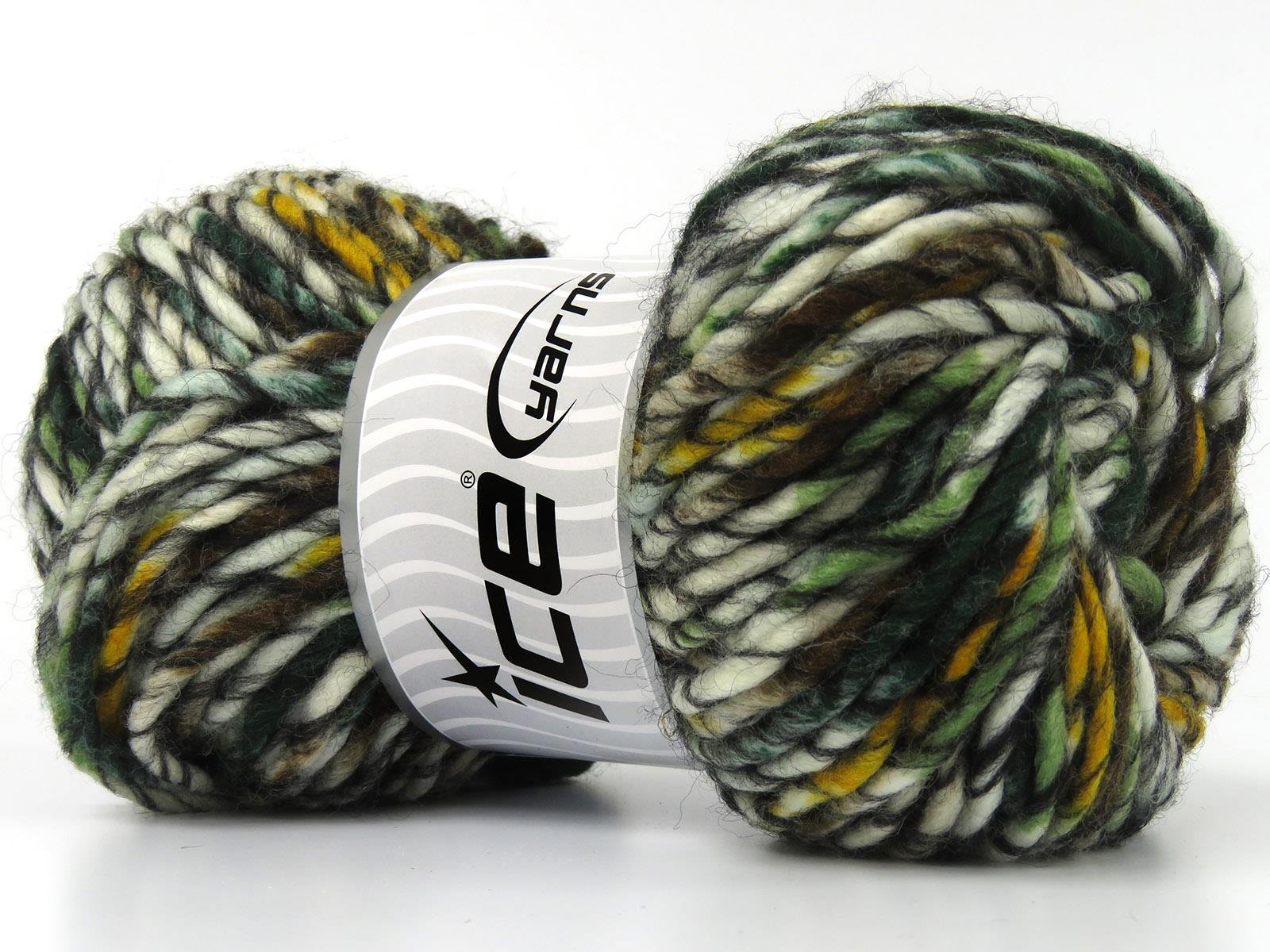 Armonia Lana Bulky Brown, Green, Black, White, Yellow, Grey