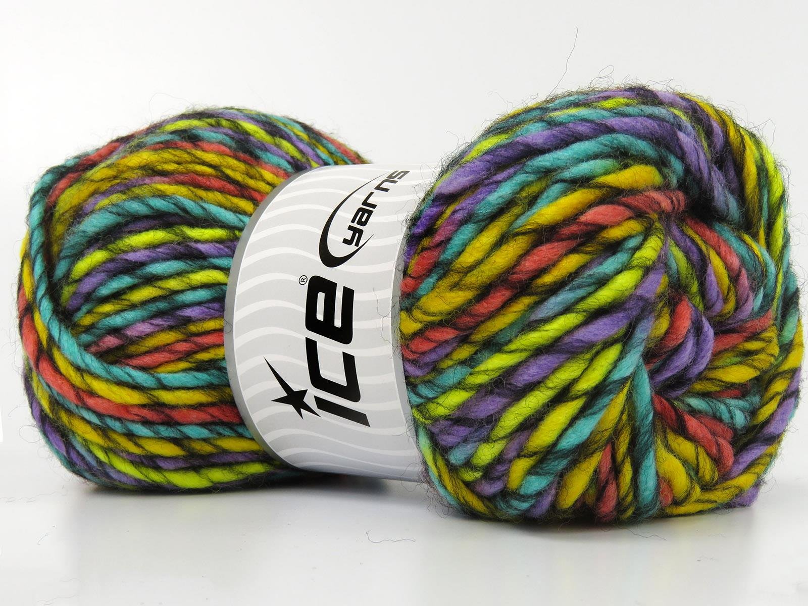 Armonia Lana Bulky Green, Lilac, Yellow, Salmon