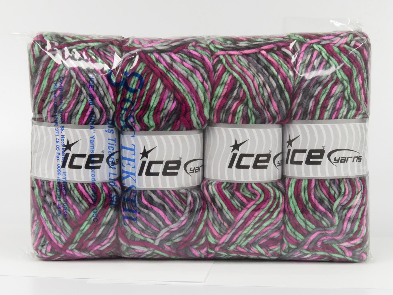 Armonia Lana Pink, Light Green, Grey Shades