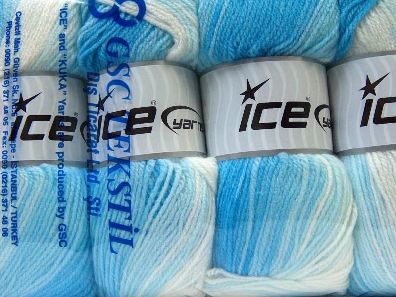 Baby Batik White, Blue Shades